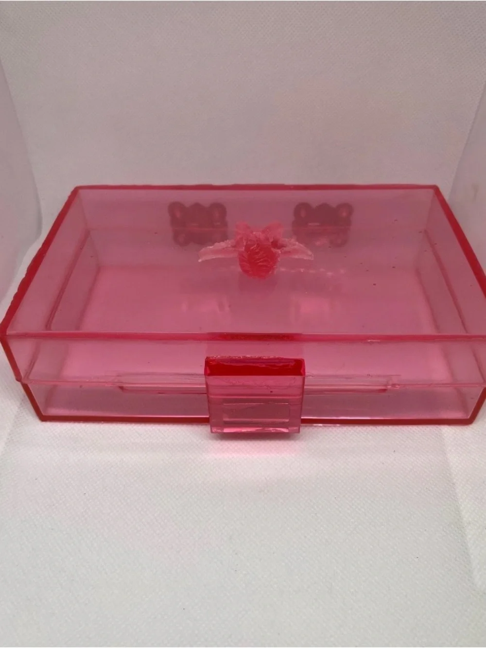 Transparent Ruby Cupid Cherub Angel Resin Clutch Handbag